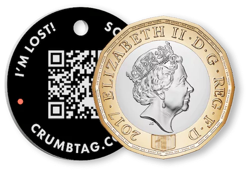 crumb tag pound coin